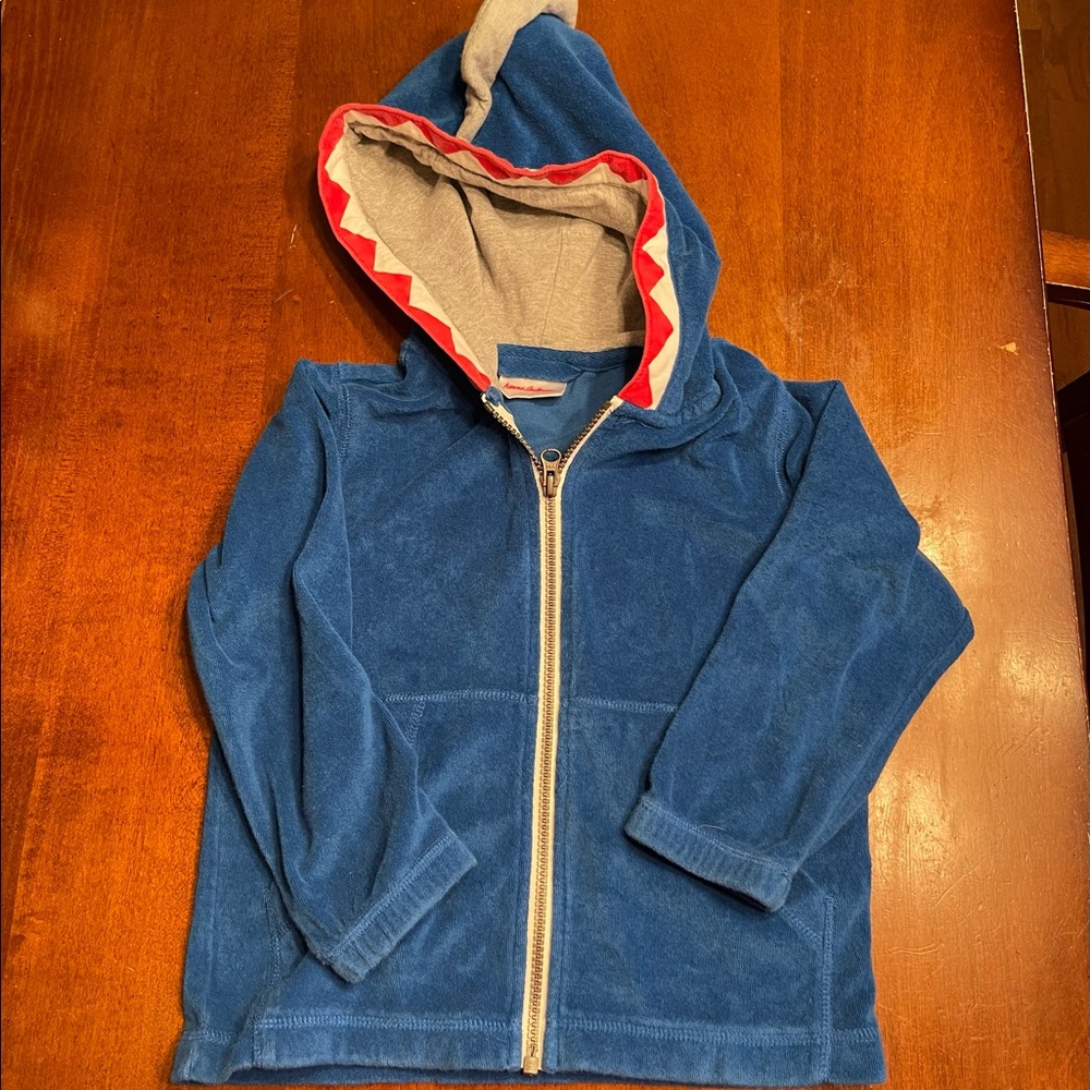 Hanna Andersson Terry Shark Beach/Pool Hoodie, Size 4
